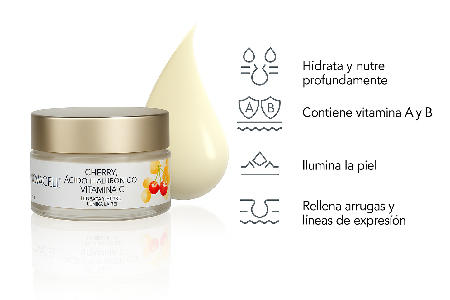 Crema Facial Cara Cereza Ácido Vit C